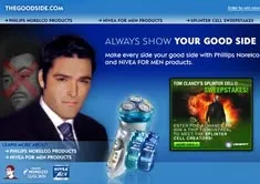 Three brands and two offers crammed into one banner, with no clear thing to click.