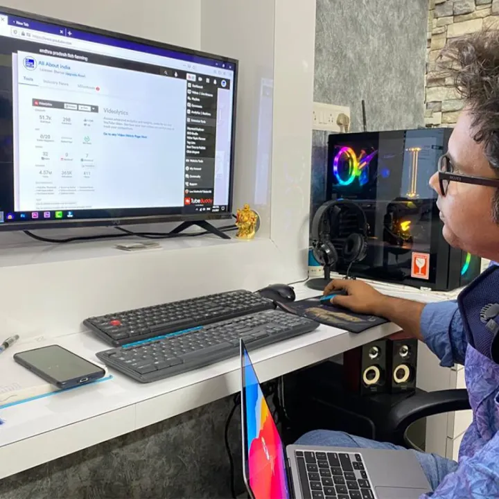 Reading a YouTube channel’s analytics at the studio